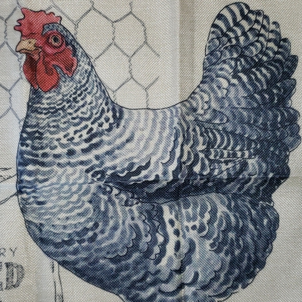 Plymouth Rock Chicken Pillow Cover Barred Rock Hen - Picture 3 of 11